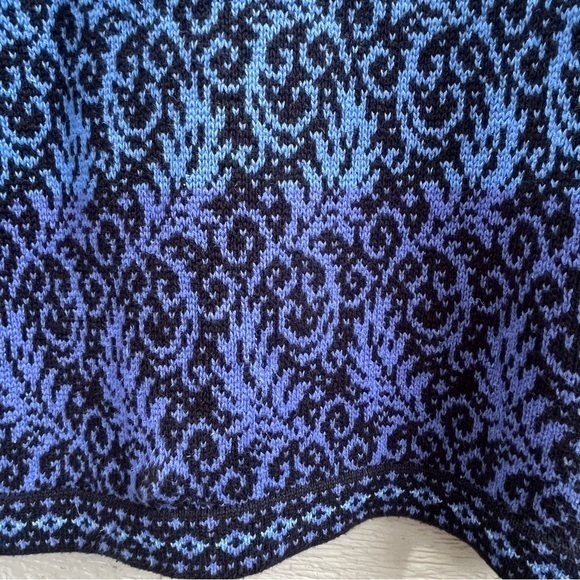 Nomadic Traders Cardigan Sweater Nordic Silver Button Ombre Blue Zip Jumper‎ S - Picture 10 of 11